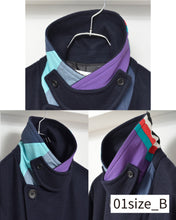 画像をギャラリービューアに読み込む, Flower charm pea coat / wool melton × sport