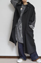 画像をギャラリービューアに読み込む, DENIM SLEEVE TRENCH COAT/BLK/02