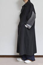 画像をギャラリービューアに読み込む, DENIM SLEEVE TRENCH COAT/BLK/02