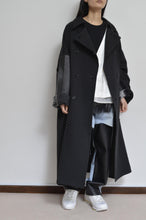 画像をギャラリービューアに読み込む, DENIM SLEEVE TRENCH COAT/BLK/02
