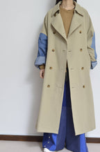 画像をギャラリービューアに読み込む, DENIM SLEEVE TRENCH COAT/BEG/02