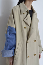 画像をギャラリービューアに読み込む, DENIM SLEEVE TRENCH COAT/BEG/02