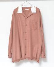 画像をギャラリービューアに読み込む, Tablecloth collar fringe shirt / bishu wool_B