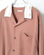 画像をギャラリービューアに読み込む, Tablecloth collar fringe shirt / bishu wool_B
