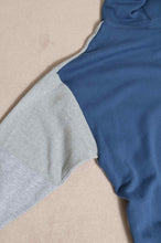 画像をギャラリービューアに読み込む, TWO-TONE HOODIE_BLUE/YELLOW print/01 size