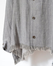 画像をギャラリービューアに読み込む, Tablecloth collar fringe shirt / linen herringbone_A