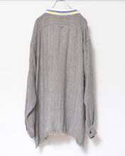 画像をギャラリービューアに読み込む, Tablecloth collar fringe shirt / linen herringbone_A