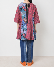 画像をギャラリービューアに読み込む, Mixed pattern panel dress_A