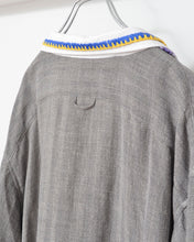 画像をギャラリービューアに読み込む, Tablecloth collar fringe shirt / linen herringbone_A