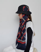 Load image into Gallery viewer, DROOPY SCARF BUCKET HAT / BLACK