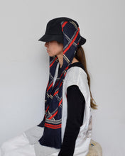 Load image into Gallery viewer, DROOPY SCARF BUCKET HAT / BLACK