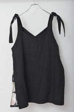 画像をギャラリービューアに読み込む, V-NECK TANK_LONG_LINEN 00/BLACK