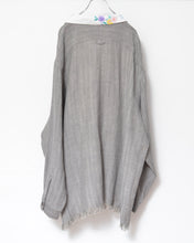 画像をギャラリービューアに読み込む, Tablecloth collar fringe shirt / linen herringbone_C