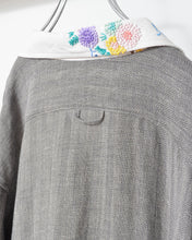 画像をギャラリービューアに読み込む, Tablecloth collar fringe shirt / linen herringbone_C