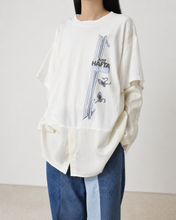 Load image into Gallery viewer, Fake layered T-shirt / WHITE_A