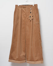 Load image into Gallery viewer, Deep tuck wide pants / corduroy / Brown