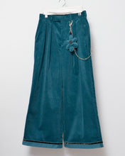 画像をギャラリービューアに読み込む, Deep tuck wide pants / corduroy / Deep green