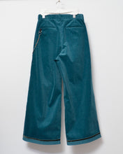 画像をギャラリービューアに読み込む, Deep tuck wide pants / corduroy / Deep green