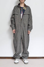 画像をギャラリービューアに読み込む, LINEN WOOL JUMP SUIT / BRWN_03