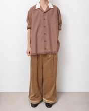 画像をギャラリービューアに読み込む, Tablecloth collar fringe shirt / bishu wool_B