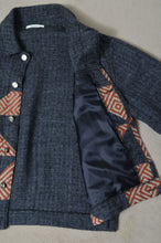 画像をギャラリービューアに読み込む, HERRINGBONE LINEN WOOL QUILTED WORK BLOUSON