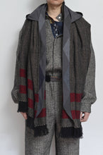 画像をギャラリービューアに読み込む, tsutae SHAWL HOODIE_LINE / RED×BLK