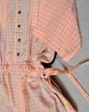 Load image into Gallery viewer, SHORT SLEEVE JUMP SUIT / PNK CHECK / 00 size