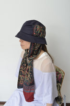 Load image into Gallery viewer, SCARF DROOPY BUCKET HAT_NAV_05