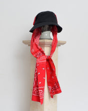 Load image into Gallery viewer, DROOPY SCARF BUCKET HAT / BLACK