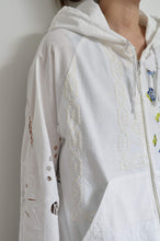 画像をギャラリービューアに読み込む, TABLE CLOTH ZIP-UP HOODIE/WHT/01 size