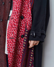 Load image into Gallery viewer, FLORAL TRENCH COAT/BLK/01 size A