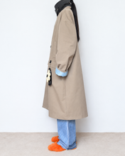 画像をギャラリービューアに読み込む, Flower charm pea coat / peach skin