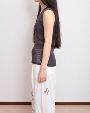 Load image into Gallery viewer, MESH KNIT TANK TOP / D.BRN