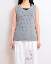 Load image into Gallery viewer, MESH KNIT TANK TOP / B.GRY
