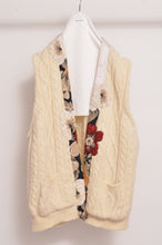 Load image into Gallery viewer, KNIT VEST C/D_WHITE