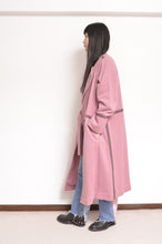 画像をギャラリービューアに読み込む, WOOL NO-COLLAR ROBE/PLUM