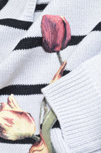 Load image into Gallery viewer, RIPPLE WAVE HEM KNIT P/O w/NECK PARTS(BORDER)_B