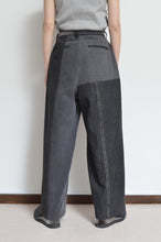 画像をギャラリービューアに読み込む, BLK DENIM WIDE TUCK PT 01