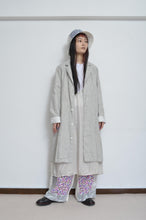 画像をギャラリービューアに読み込む, LINEN LONG COAT / 02_WHT