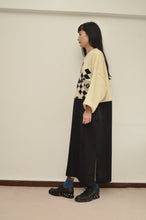 Load image into Gallery viewer, nyoroli KNIT*SATIN OP / BLK_00