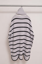 画像をギャラリービューアに読み込む, RIPPLE WAVE HEM KNIT P/O w/NECK PARTS_BORDER
