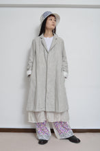 画像をギャラリービューアに読み込む, LINEN LONG COAT / 02_WHT