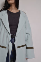 Load image into Gallery viewer, WOOL NO-COLLAR ROBE/SAGE
