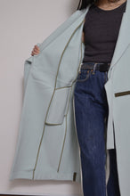 Load image into Gallery viewer, WOOL NO-COLLAR ROBE/SAGE