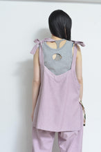 画像をギャラリービューアに読み込む, V-NECK TANK_SHORT_LINEN 00/PINK