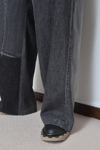 画像をギャラリービューアに読み込む, BLK DENIM WIDE TUCK PT 02