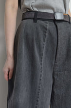 画像をギャラリービューアに読み込む, BLK DENIM WIDE TUCK PT 02
