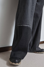 画像をギャラリービューアに読み込む, BLK DENIM WIDE TUCK PT 02