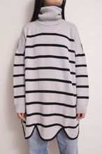 画像をギャラリービューアに読み込む, RIPPLE WAVE HEM KNIT P/O w/NECK PARTS_BORDER