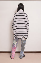 画像をギャラリービューアに読み込む, RIPPLE WAVE HEM KNIT P/O w/NECK PARTS_BORDER